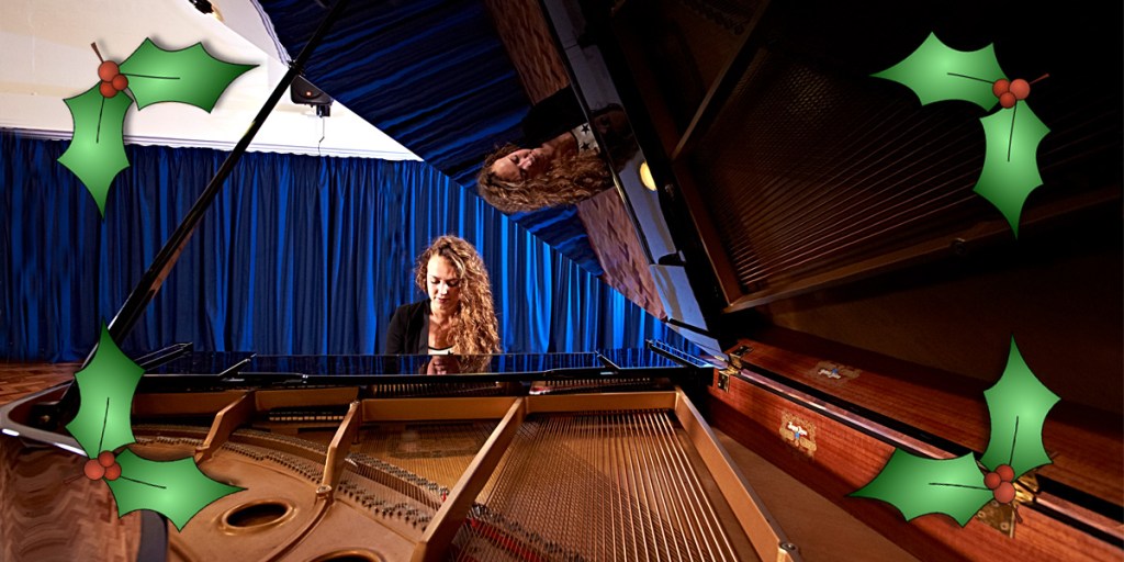Girl playing the piano.
