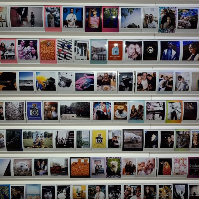 Wall of stack prints at Fujifilm House of Photography