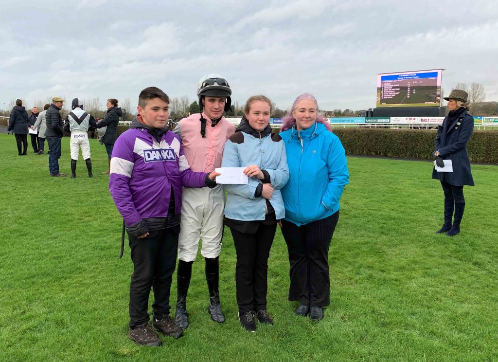 Students presenting the best presented award