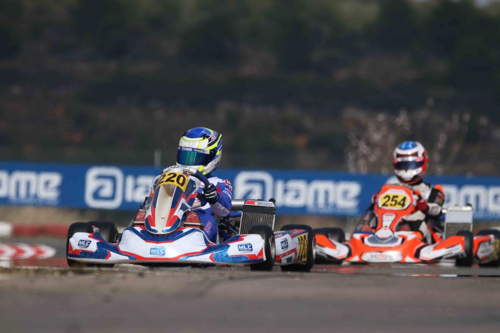 Charlie competing in the IAME Winter Cup.