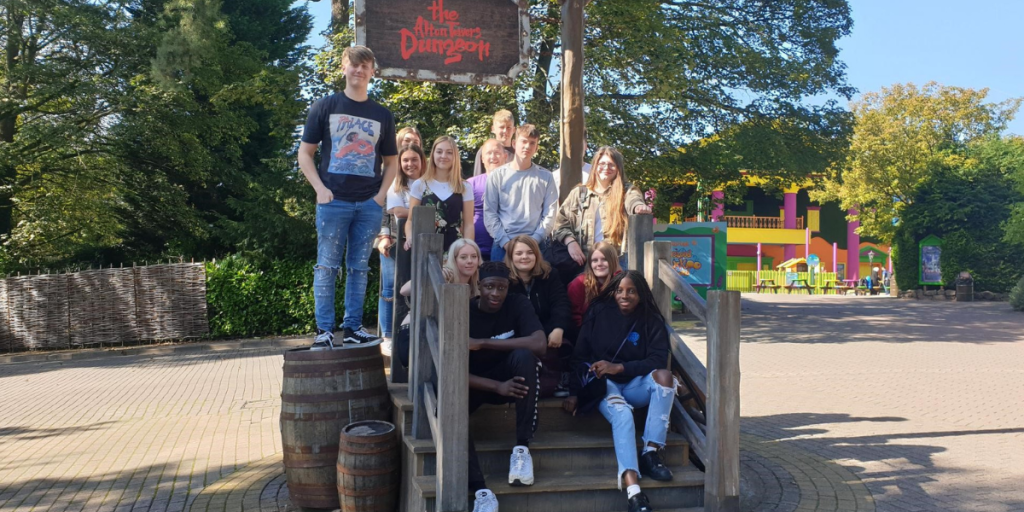 Sixth form students at Alton Towers